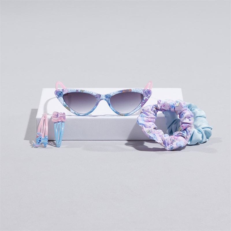 Lilo and Stitch Girls Five Piece Sunglasses Scrunchie And Hair Clip Set Multi