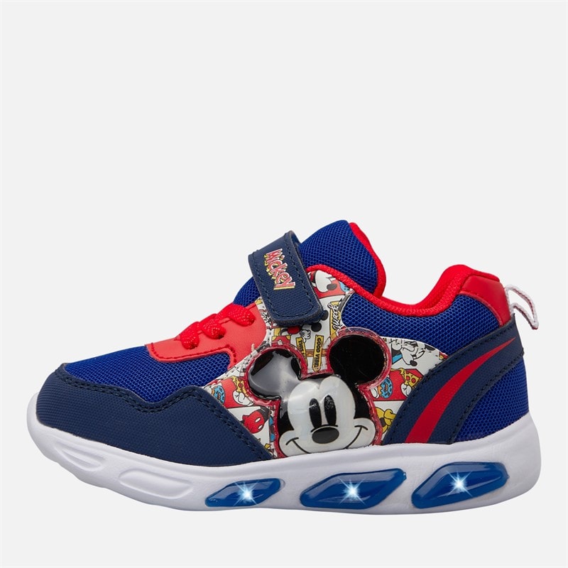 Mickey Mouse Infant Boys Light Up Trainers Blue