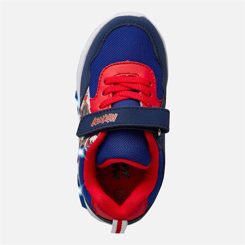Mickey Mouse Infant Boys Light Up Trainers Blue - Image 4