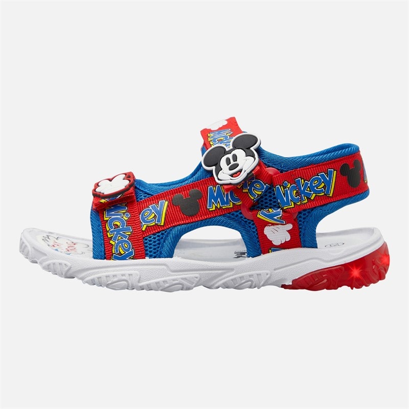 Mickey Mouse Infant Boys Light Up Sandals Red - Image 2