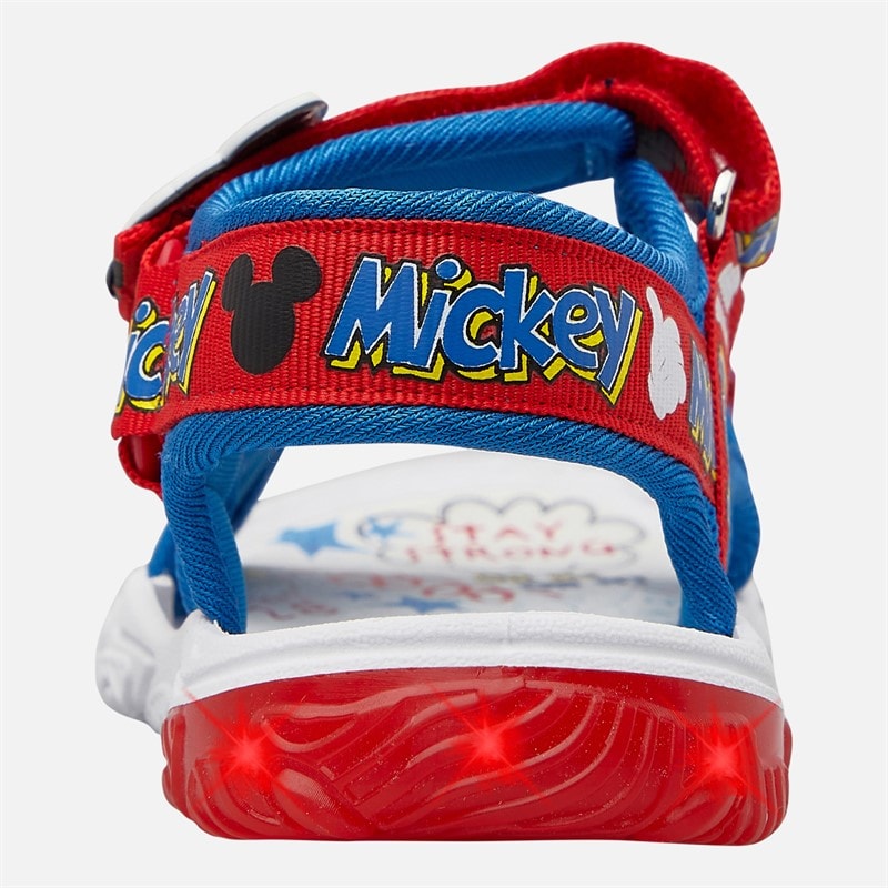 Mickey Mouse Infant Boys Light Up Sandals Red - Image 4