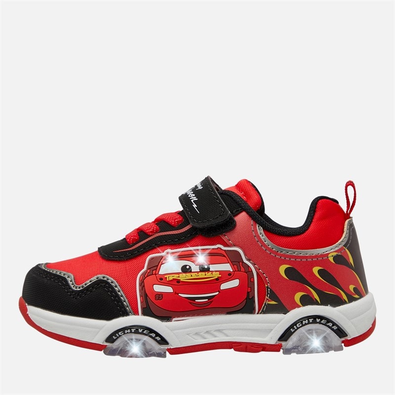 Cars Infant Boys Light Up Trainers Red - Image 1