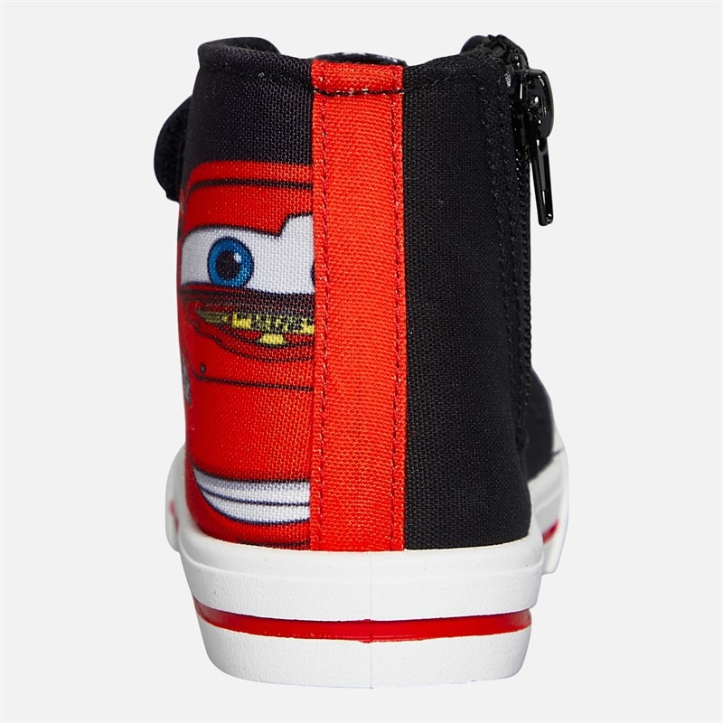 Cars Infant Boys Lightning McQueen Hi Top Trainers Black/Red/Multi - Image 3