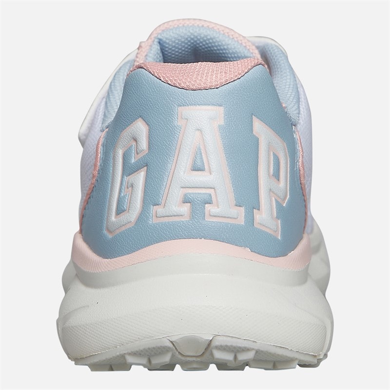 GAP Girls Belmont Trainers White/Beach Blue/Pink White Beach-Blue Pink - Image 3