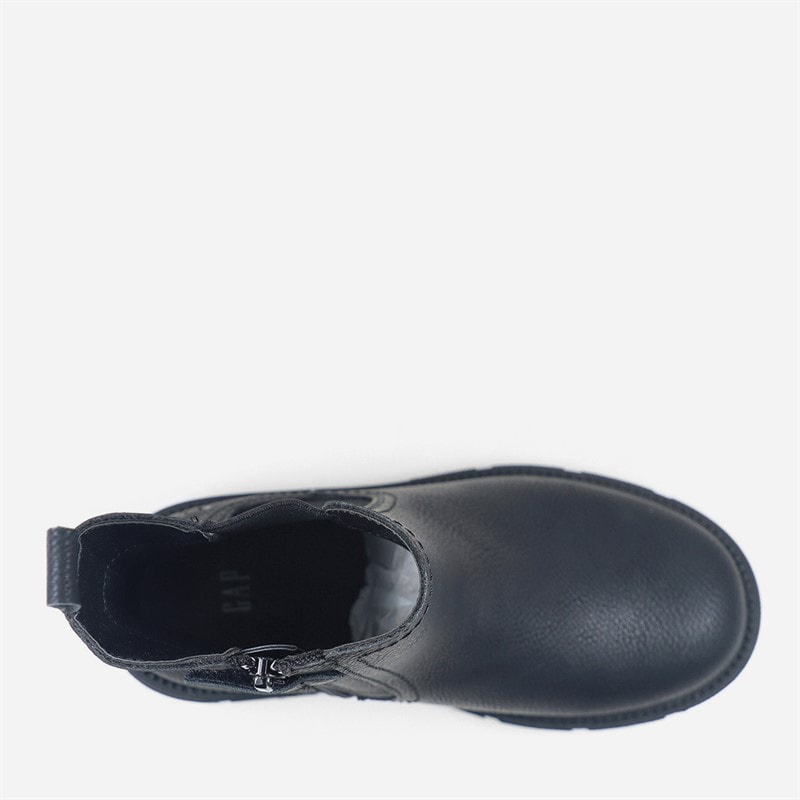 GAP Girls Layette Chelsea Boots Black Nubuck - Image 4