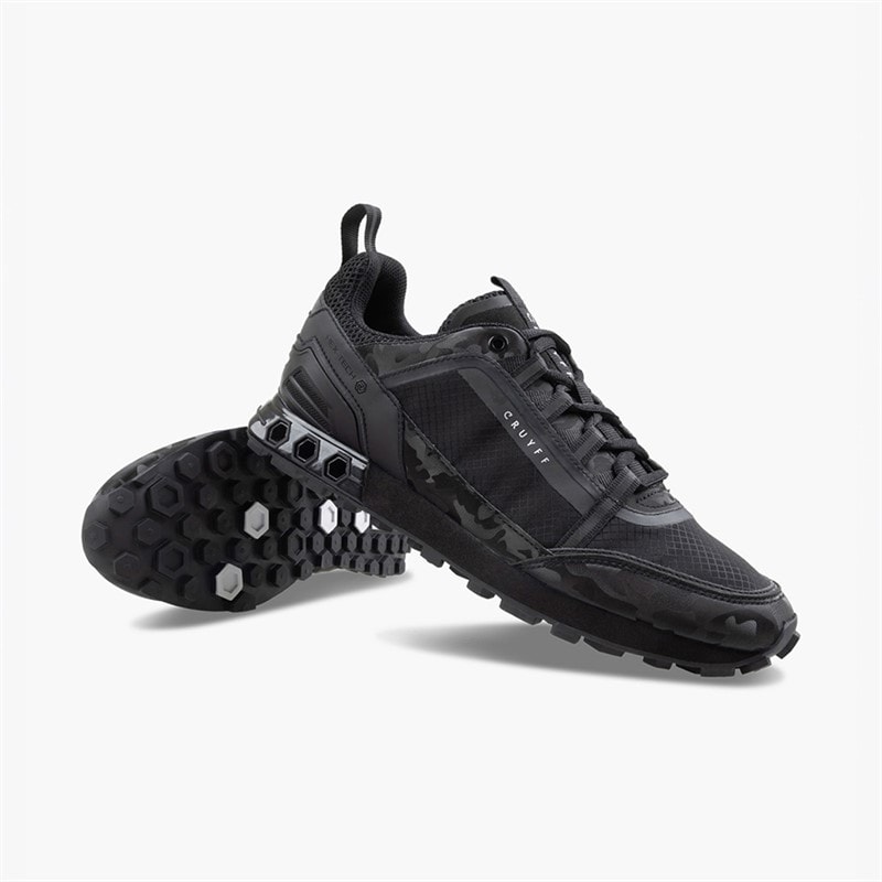 Cruyff Mens Spectra Trainers Black Camo - Image 4