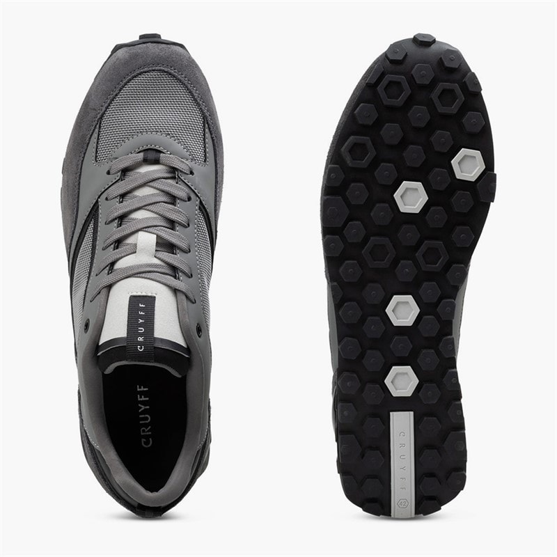 Cruyff Mens Snyper Trainers Grey - Image 2