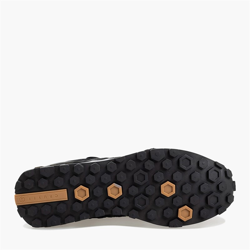 Cruyff Mens Fearia Hex-Tech Trainers Black/Gold - Image 2