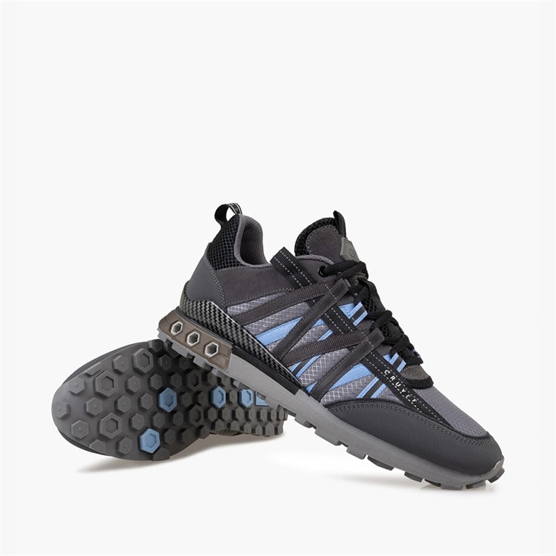 Cruyff Mens Fearia Montserrat Trainers Grey/Blue - Image 4