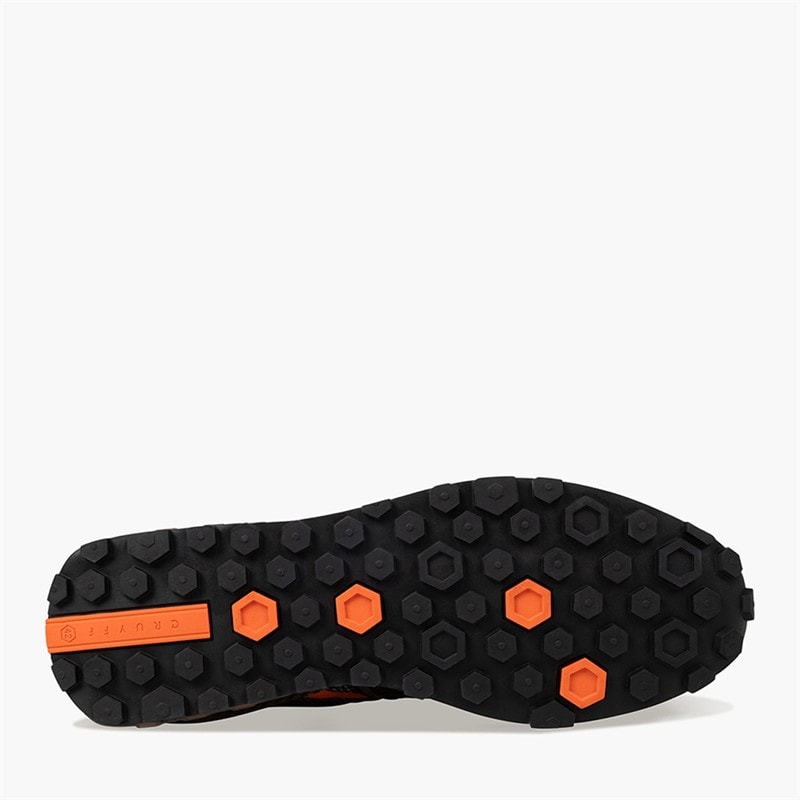 Cruyff Mens Fearia Hex-Tech Trainers Grey/Orange - Image 2