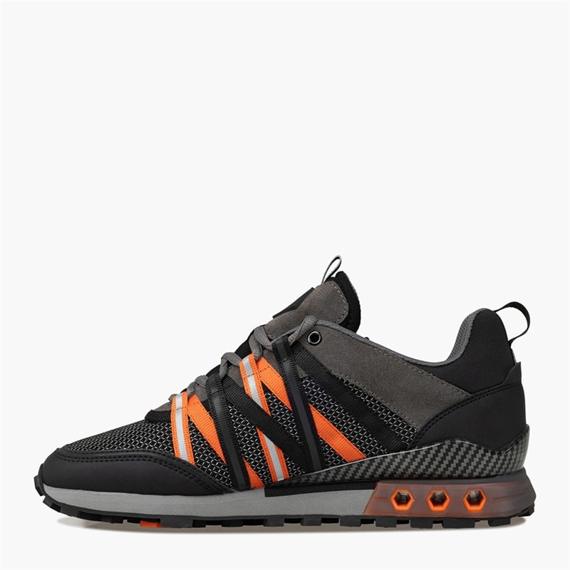 Cruyff Mens Fearia Hex-Tech Trainers Grey/Orange - Image 5