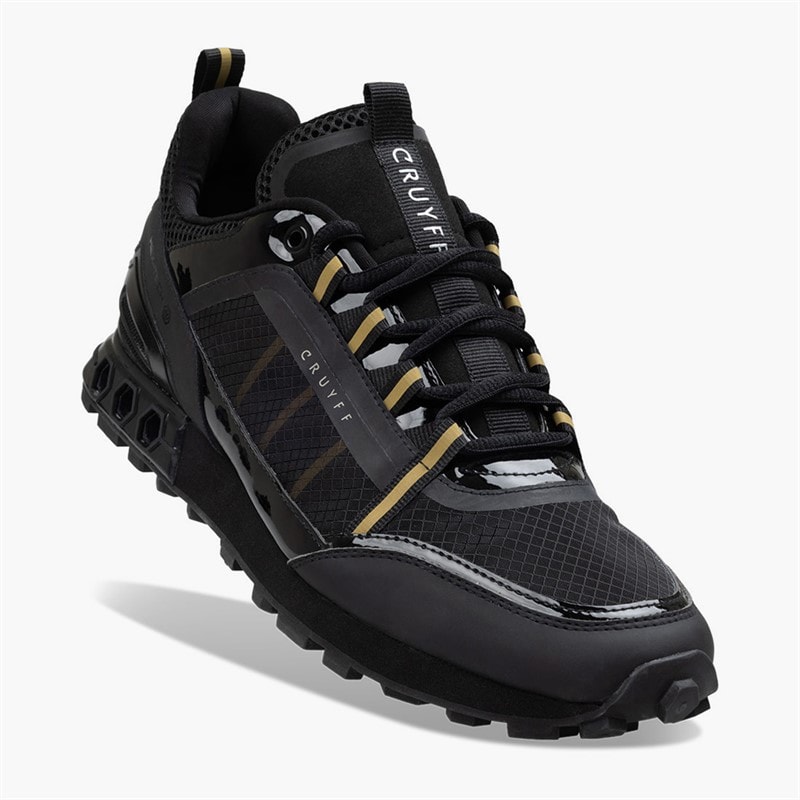 Cruyff Mens Spectra Trainers Black/Gold - Image 2