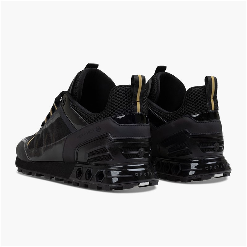 Cruyff Mens Spectra Trainers Black/Gold - Image 4