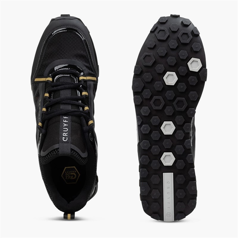 Cruyff Mens Spectra Trainers Black/Gold - Image 5