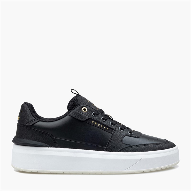 Cruyff Mens Endorsed Trainers Black/Gold Black Gold - Image 1