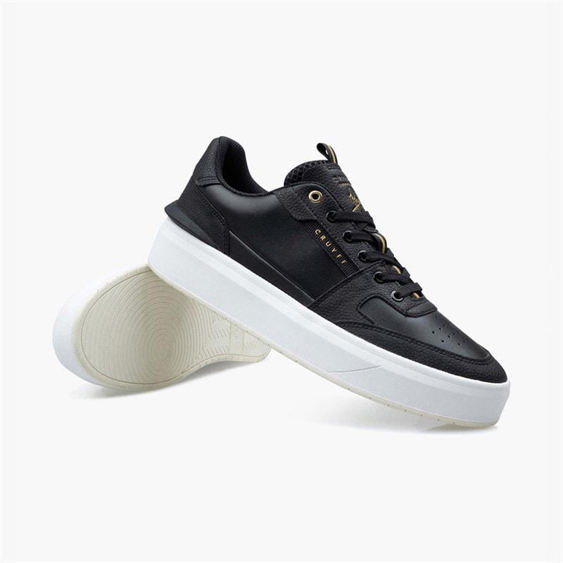 Cruyff Mens Endorsed Trainers Black/Gold Black Gold - Image 2