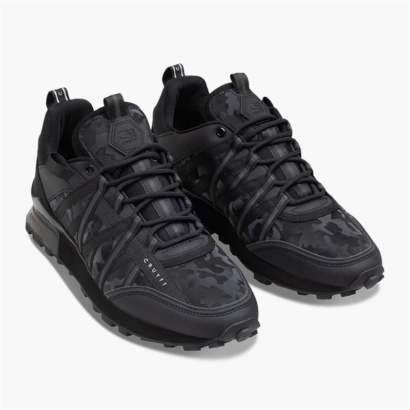 Cruyff Mens Fearia Trainers Black Camo - Image 4