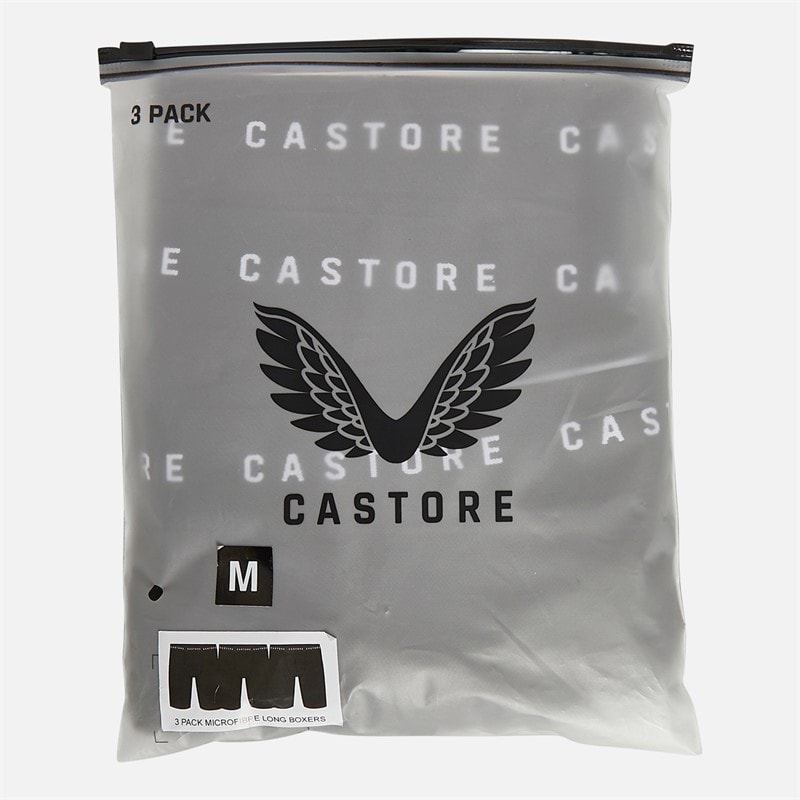 Castore Mens Rudor Three Pack Long Performance Boxers Black - Image 2