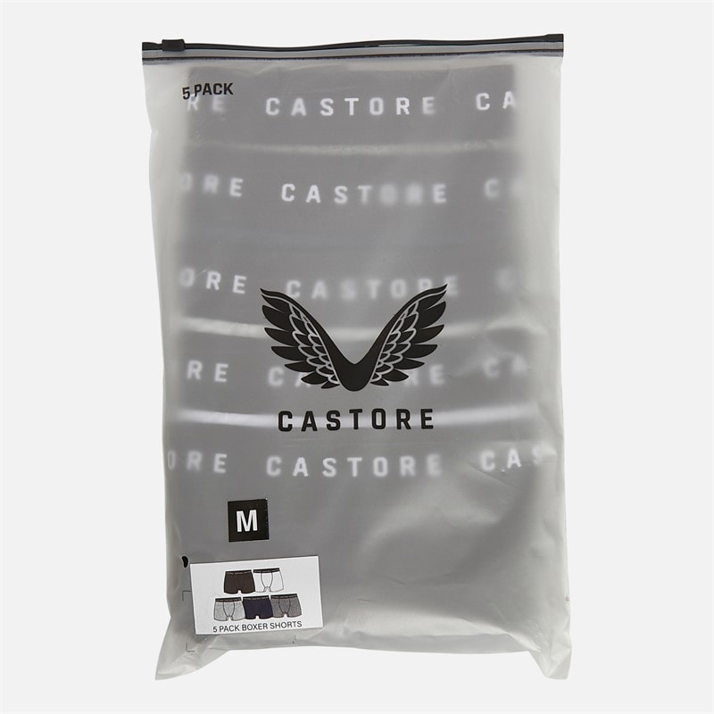 Castore Mens Cuttell Five Pack Boxers Black/White/Grey/Navy - Image 2