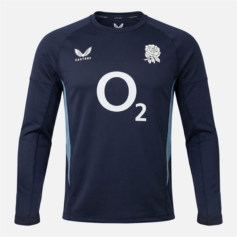 Castore Mens RFU England Rugby Contact Drill Top Inkwell/Storm Blue