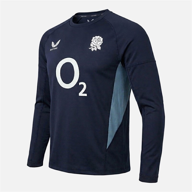 Castore Mens RFU England Rugby Contact Drill Top Inkwell/Storm Blue - Image 2
