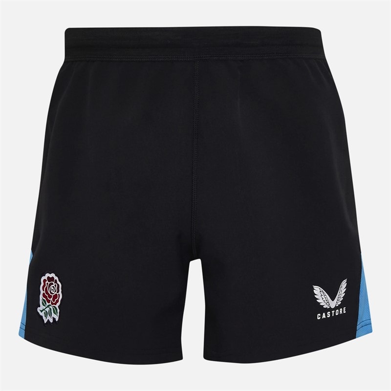 Castore Mens RFU England Rugby 25/26 Alternate Pro Shorts Caviar/Swim Cap - Image 1