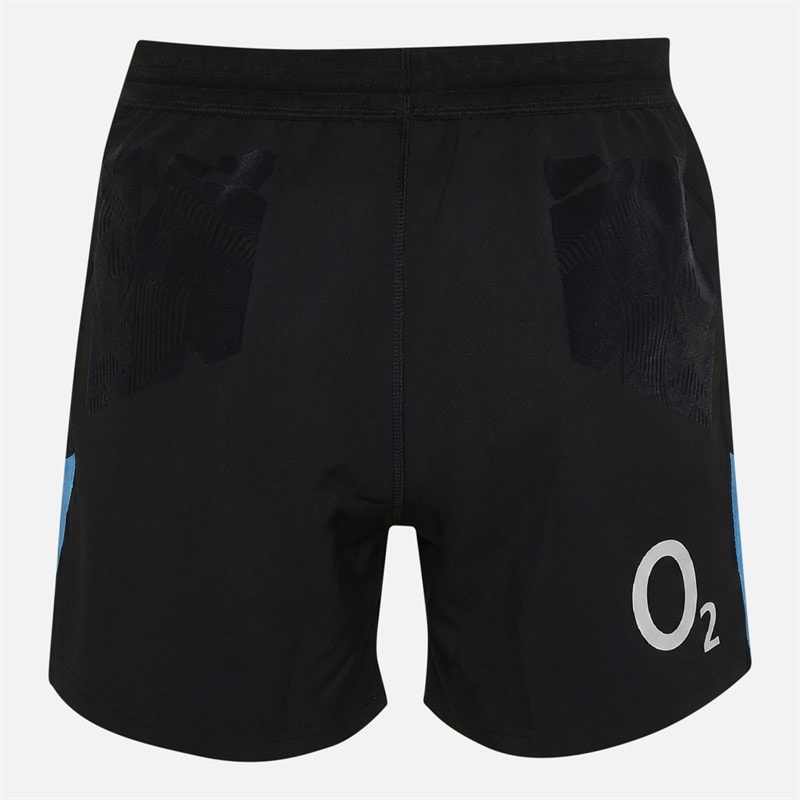 Castore Mens RFU England Rugby 25/26 Alternate Pro Shorts Caviar/Swim Cap - Image 2