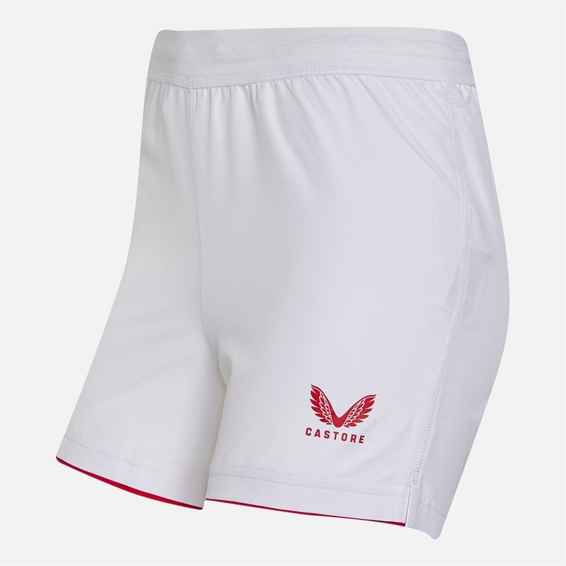 Castore Junior RFU England Rugby 25/26 Home Shorts Brilliant White/Lipstick Red - Image 3