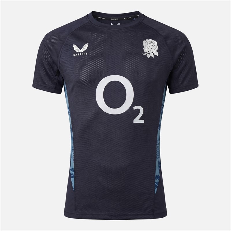 Castore Mens RFU England Rugby Contact Jersey Inkwell/Storm Blue - Image 1