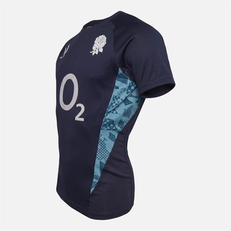 Castore Mens RFU England Rugby Contact Jersey Inkwell/Storm Blue - Image 2
