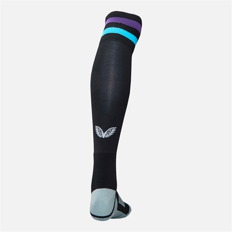 Castore Junior RFU England Rugby 25/26 Alternate Socks Caviar/Swim Cap/Royal Purple - Image 2