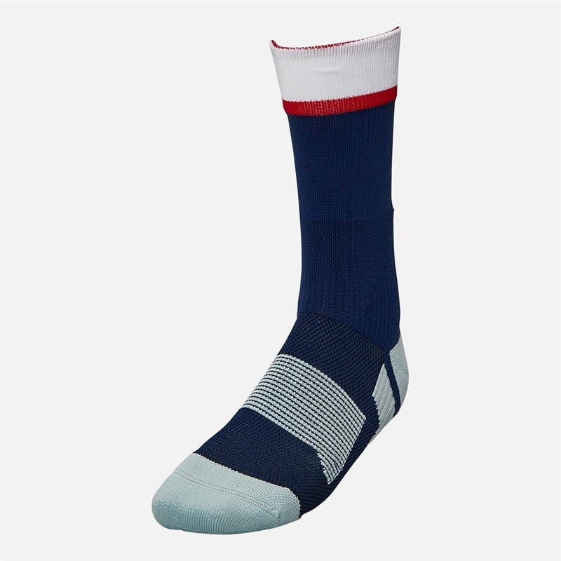 Castore Junior RFU England Rugby 25/26 Home Mid Calf Socks Peacoat/Brilliant White/Lipstick Red