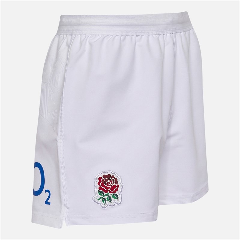 Castore Mens RFU England Rugby 25/26 Home Pro Shorts Brilliant White/Lipstick Red - Image 4
