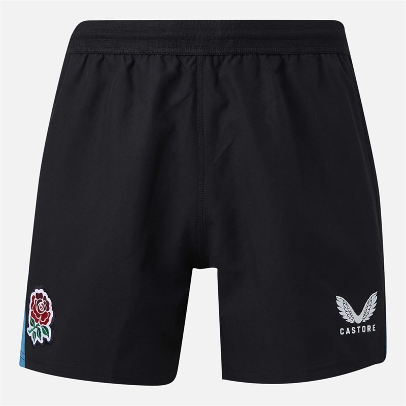 Castore Mens RFU England Rugby 25/26 Alternate Shorts Caviar/Swim Cap - Image 1