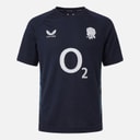 Castore Junior RFU England Rugby Performance T-Shirt Inkwell/Storm Blue