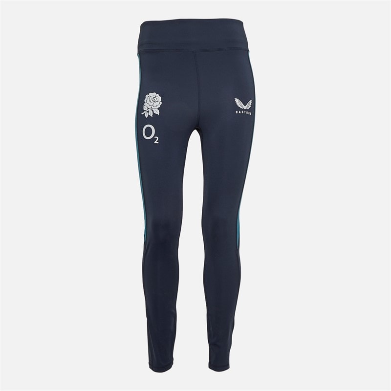 Castore Womens RFU England Rugby Performance Leggings Inkwell/Storm Blue