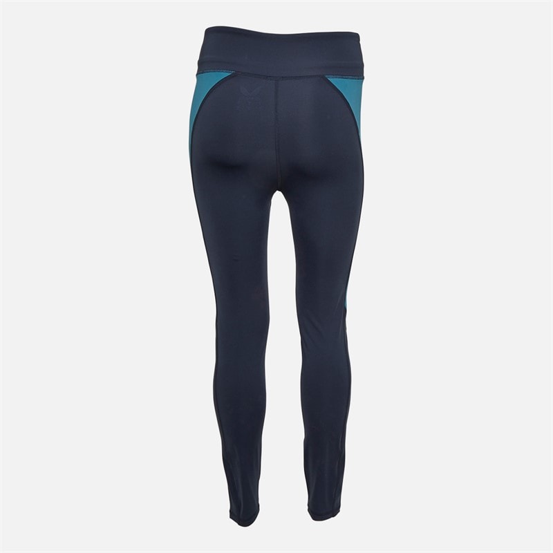 Castore Womens RFU England Rugby Performance Leggings Inkwell/Storm Blue - Image 2