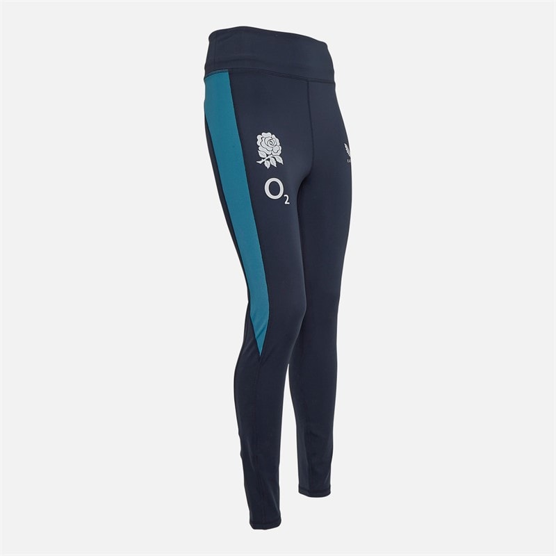 Castore Womens RFU England Rugby Performance Leggings Inkwell/Storm Blue - Image 4