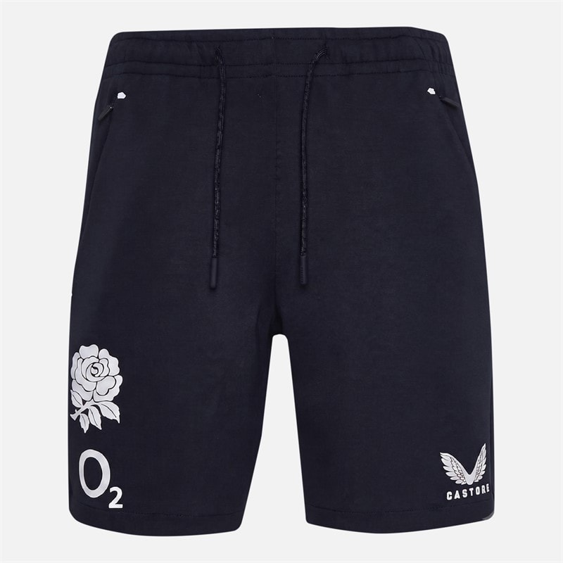 Castore Womens RFU England Rugby Travel Knit Shorts Inkwell