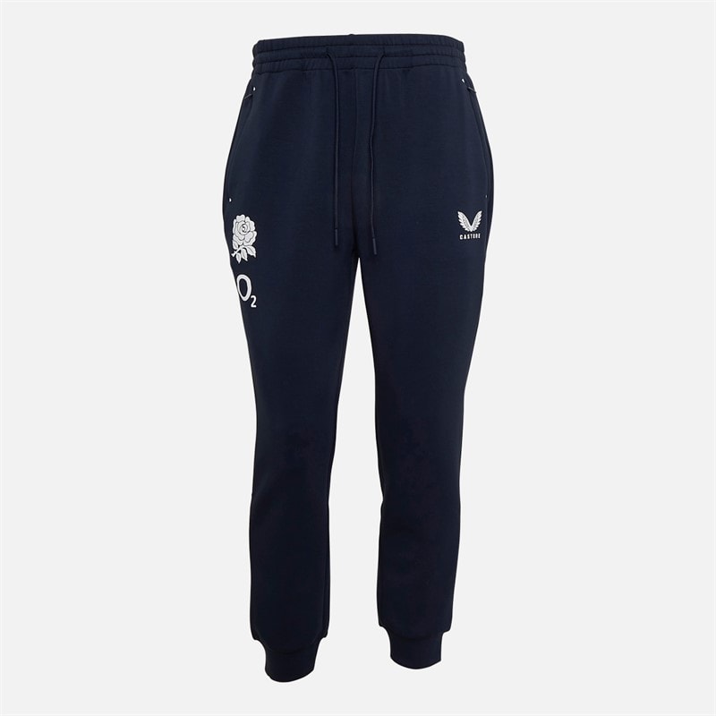 Castore Mens RFU England Rugby Travel Knit Pants Inkwell