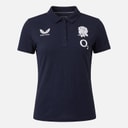 Castore Womens RFU England Rugby Travel Polo Shirt Inkwell