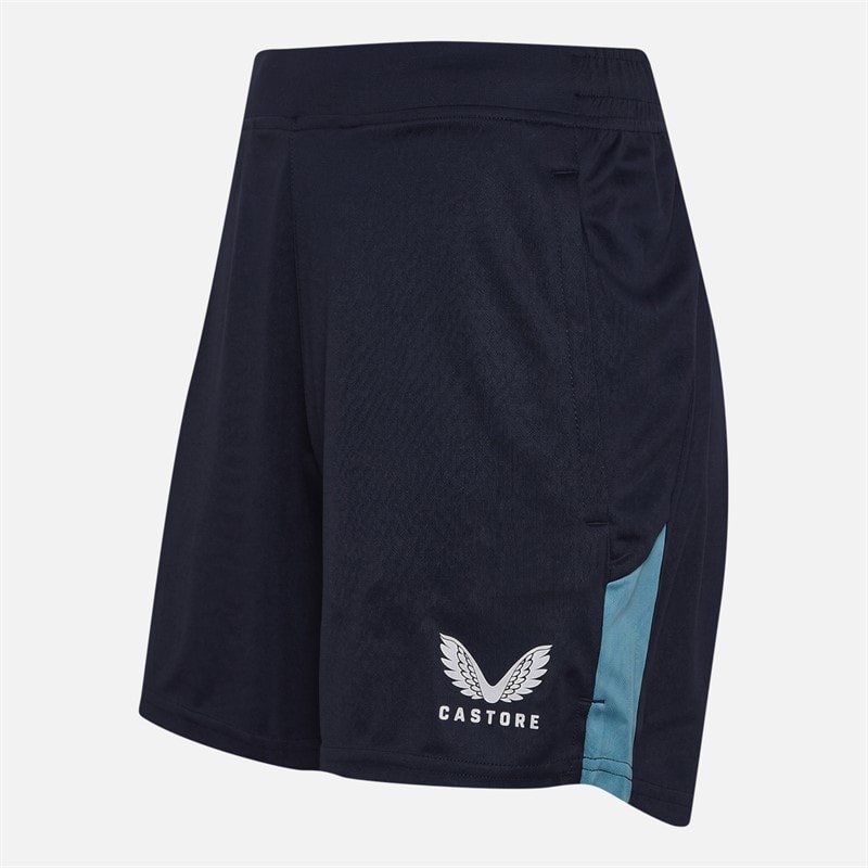 Castore Womens RFU England Rugby Performance Knit Shorts Inkwell/Storm Blue - Image 3