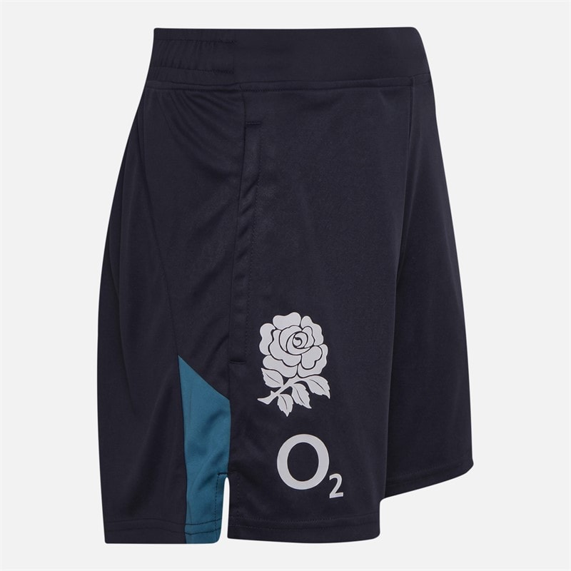 Castore Womens RFU England Rugby Performance Knit Shorts Inkwell/Storm Blue - Image 4