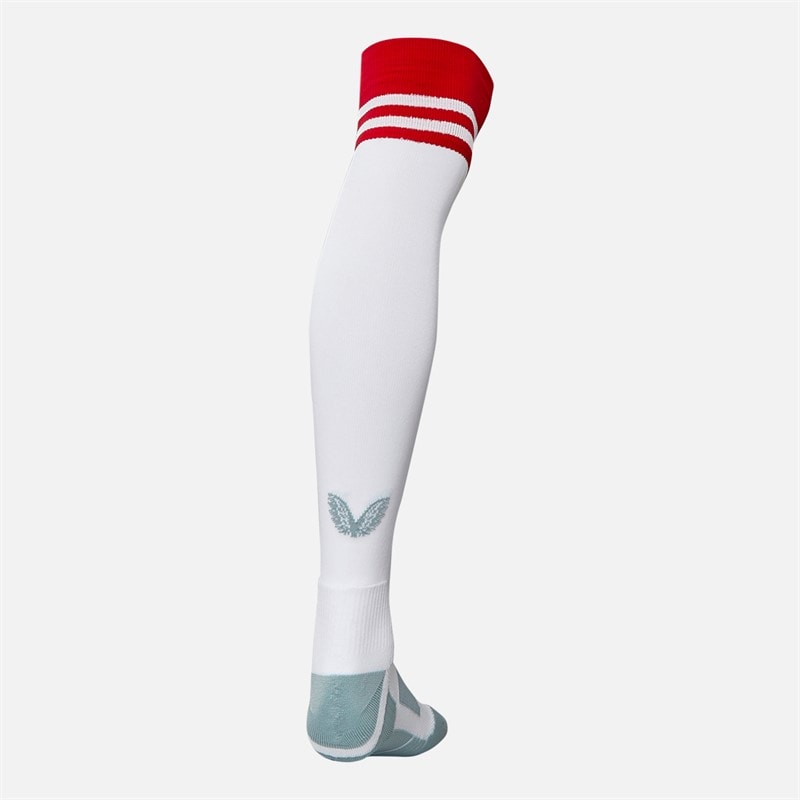Castore RFU England Rugby Red Roses 25/26 Home Socks Brilliant White/Lipstick Red - Image 2