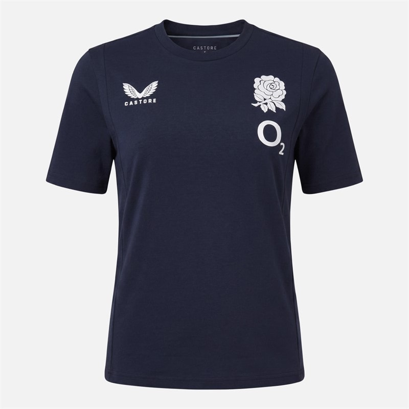 Castore Womens RFU England Rugby Travel T-Shirt Inkwell