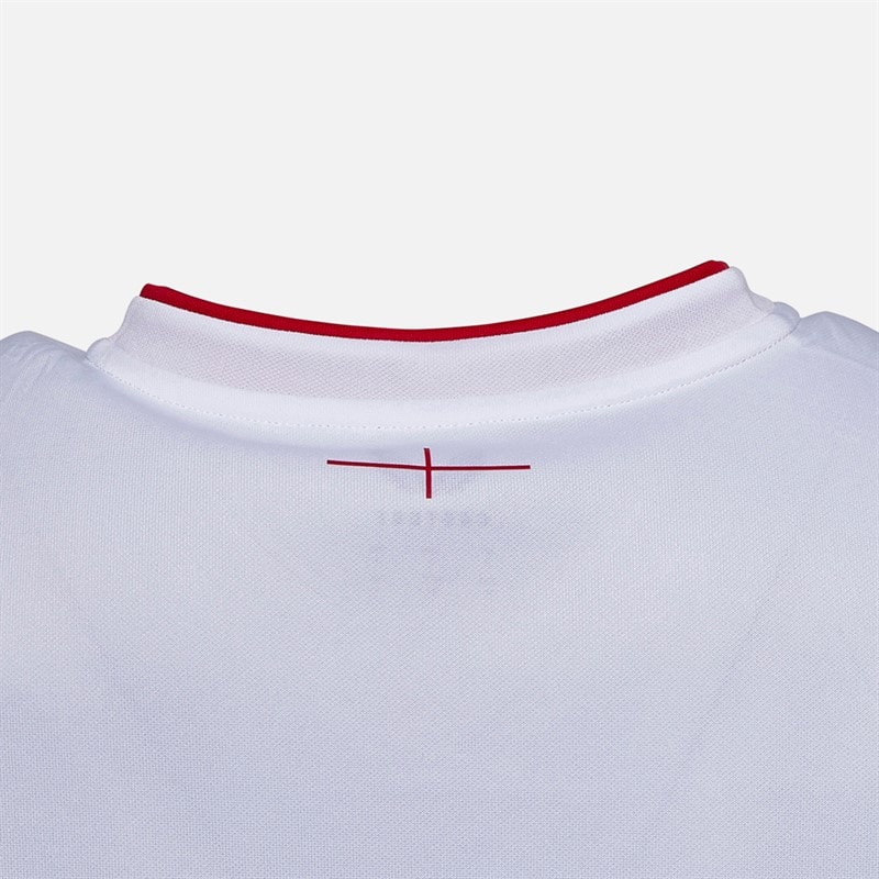 Castore Mens RFU England Rugby 25/26 Home Jersey Brilliant White/Lipstick Red - Image 2