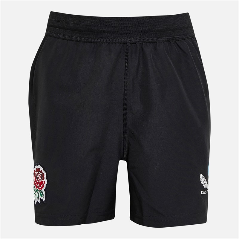 Castore Junior RFU England Rugby 25/26 Alternate Shorts Caviar/Swim Cap - Image 1