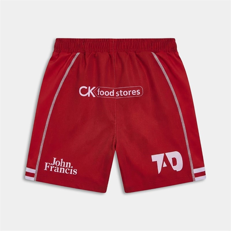 Castore Junior SCA Scarlets Rugby 22/23 Home Shorts Red - Image 2