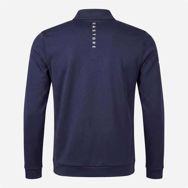 Castore Mens BRFC Bath Rugby Club Classic 1/4 Zip Top Midnight Navy - Image 2