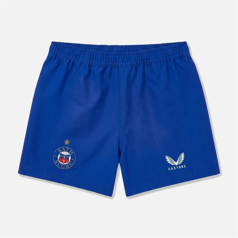 Castore Junior BRFC Bath Rugby 24/25 Away Shorts Blue